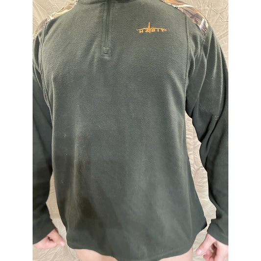 Men's Habit Large quarter zip pullover sweatshirt green