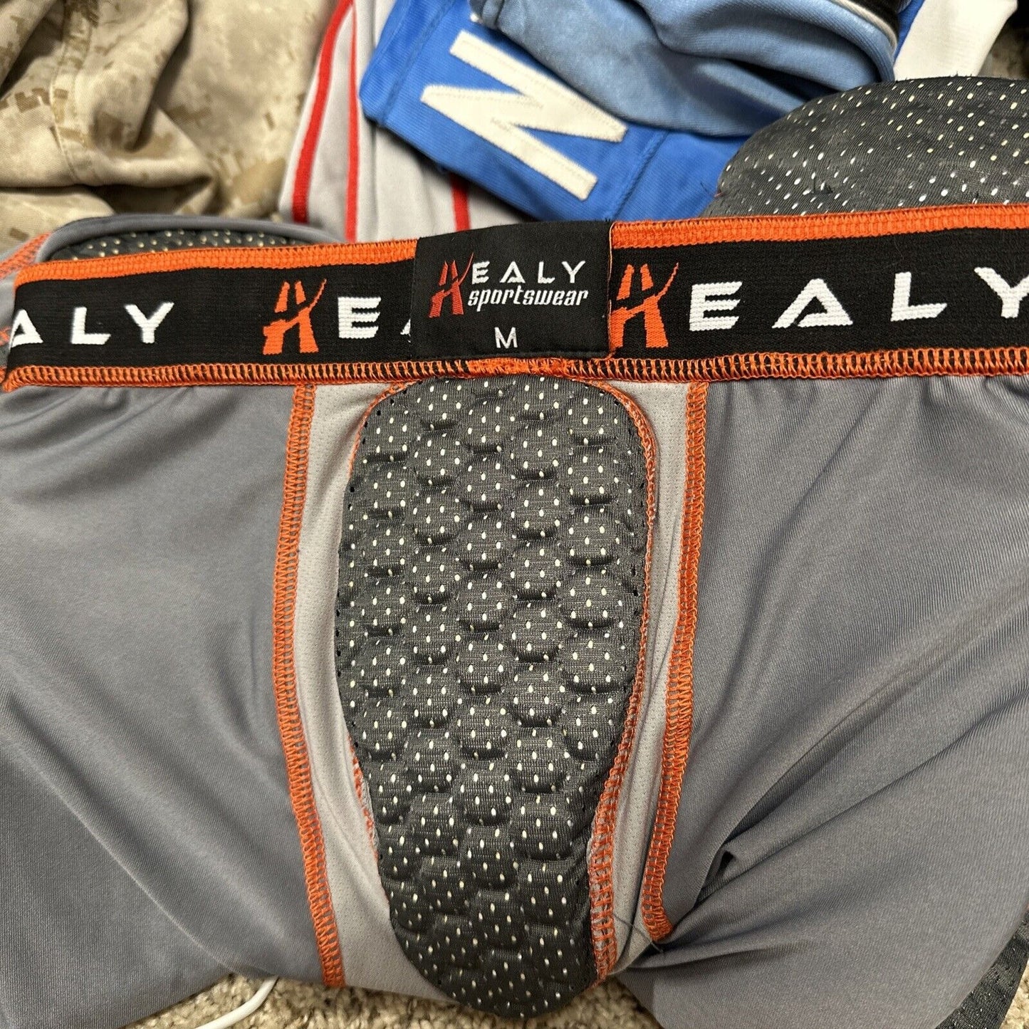 Men’s Healy Sportswear Medium Gray Orange Football Pads Girdle