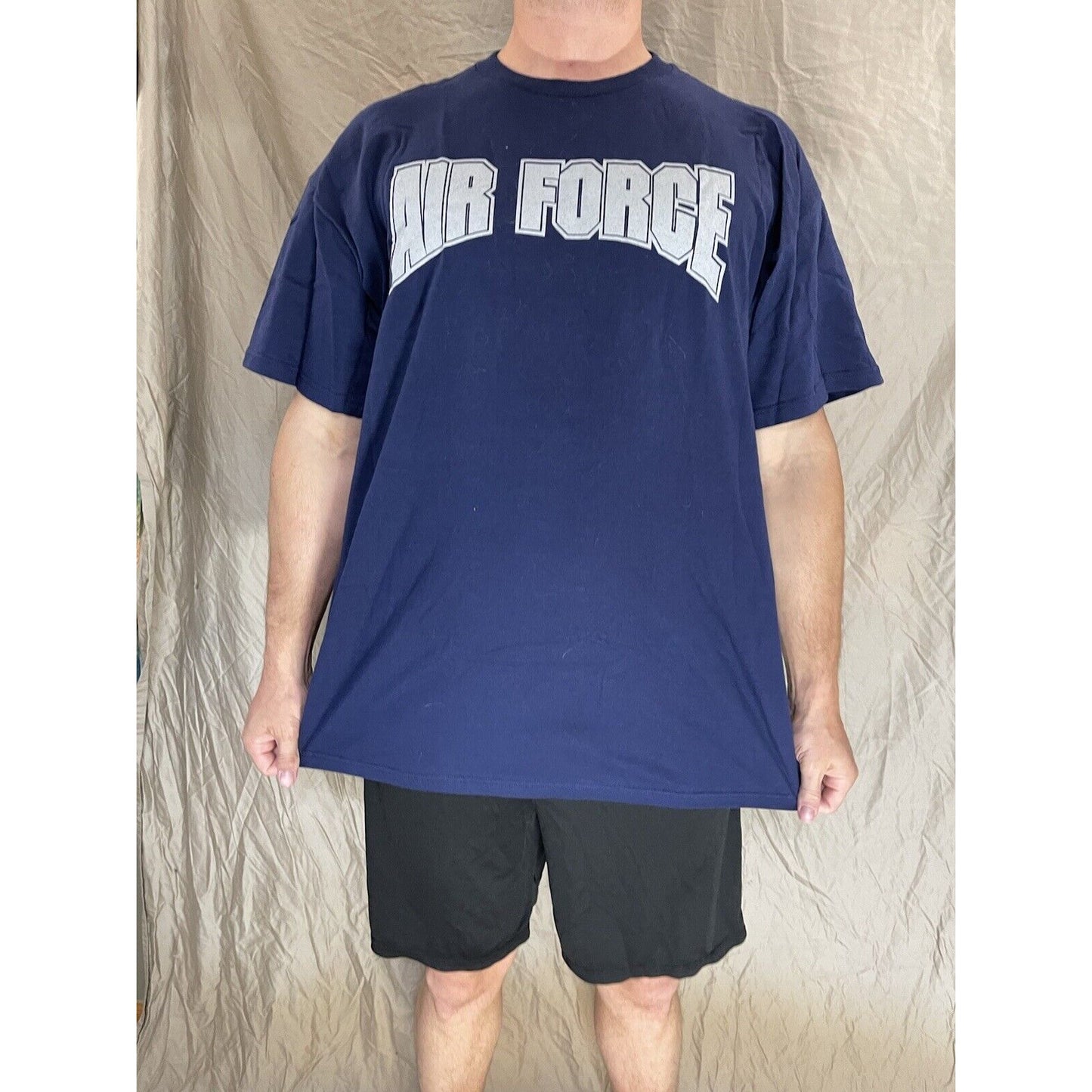 men's navy blue air force short sleeve t-shirt 2XL