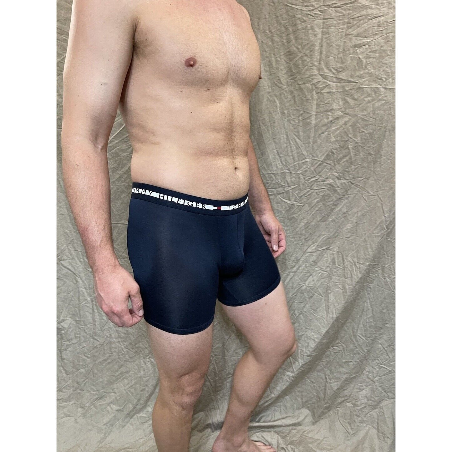 men's tommy hilfiger small dark blue compression boxer briefs