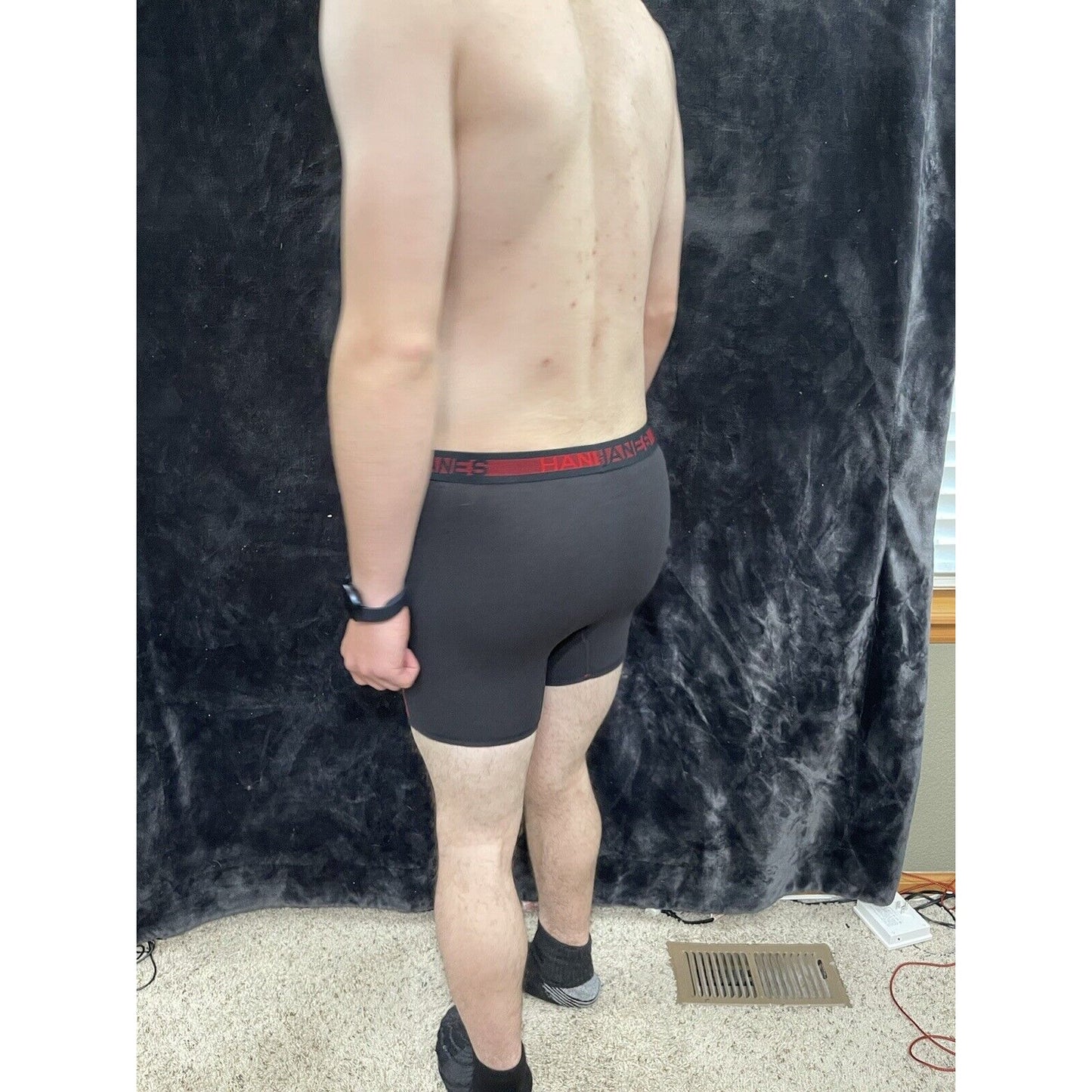 Men’s Black Hanes Small Boxer Briefs New