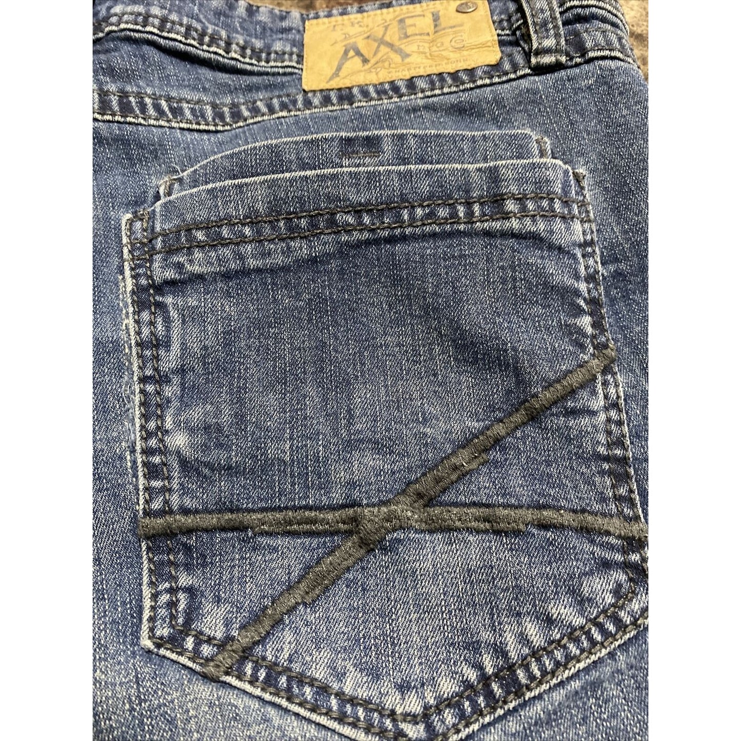 TK Axel Straight Men’s 32x30 Distressed Medium-wash Cotton-spandex Denim Jeans