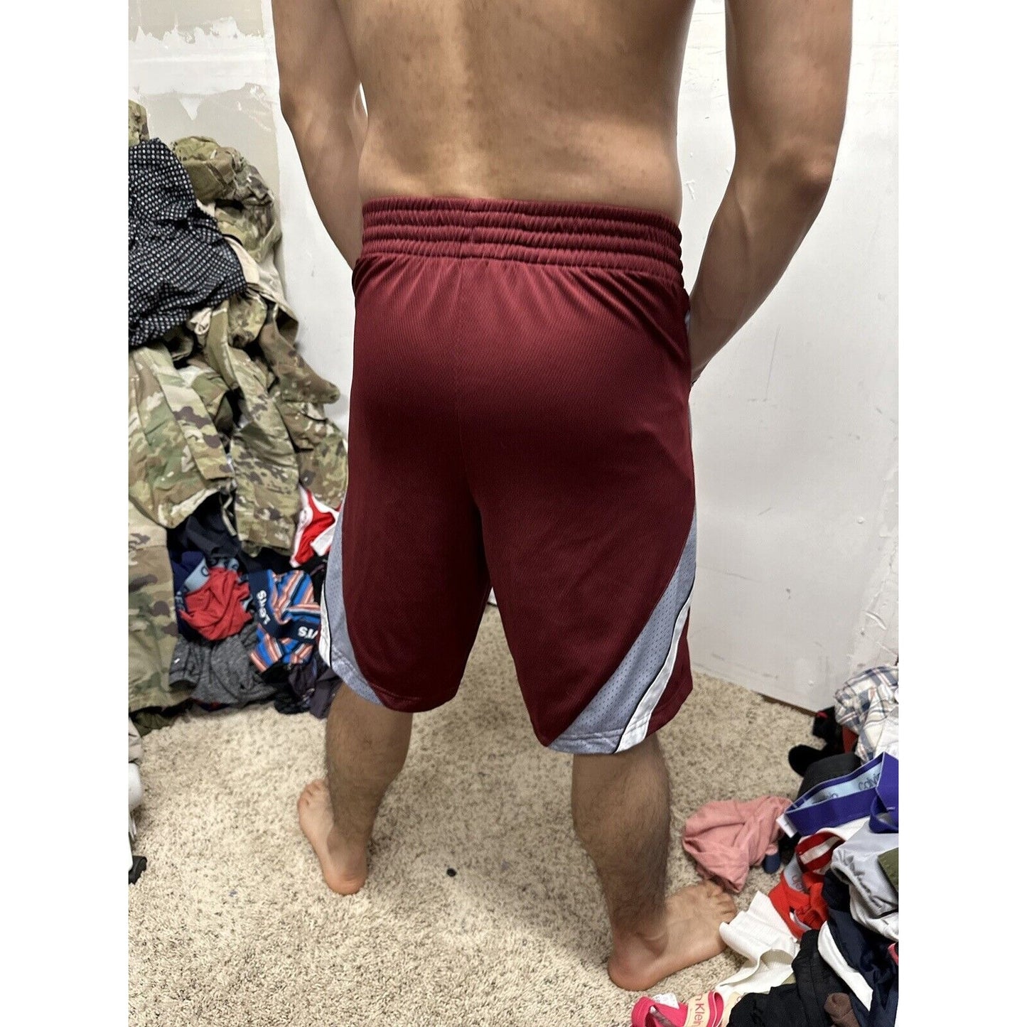 Men’s Maroon Simply For Sports Medium Athletic Shorts With Pockets