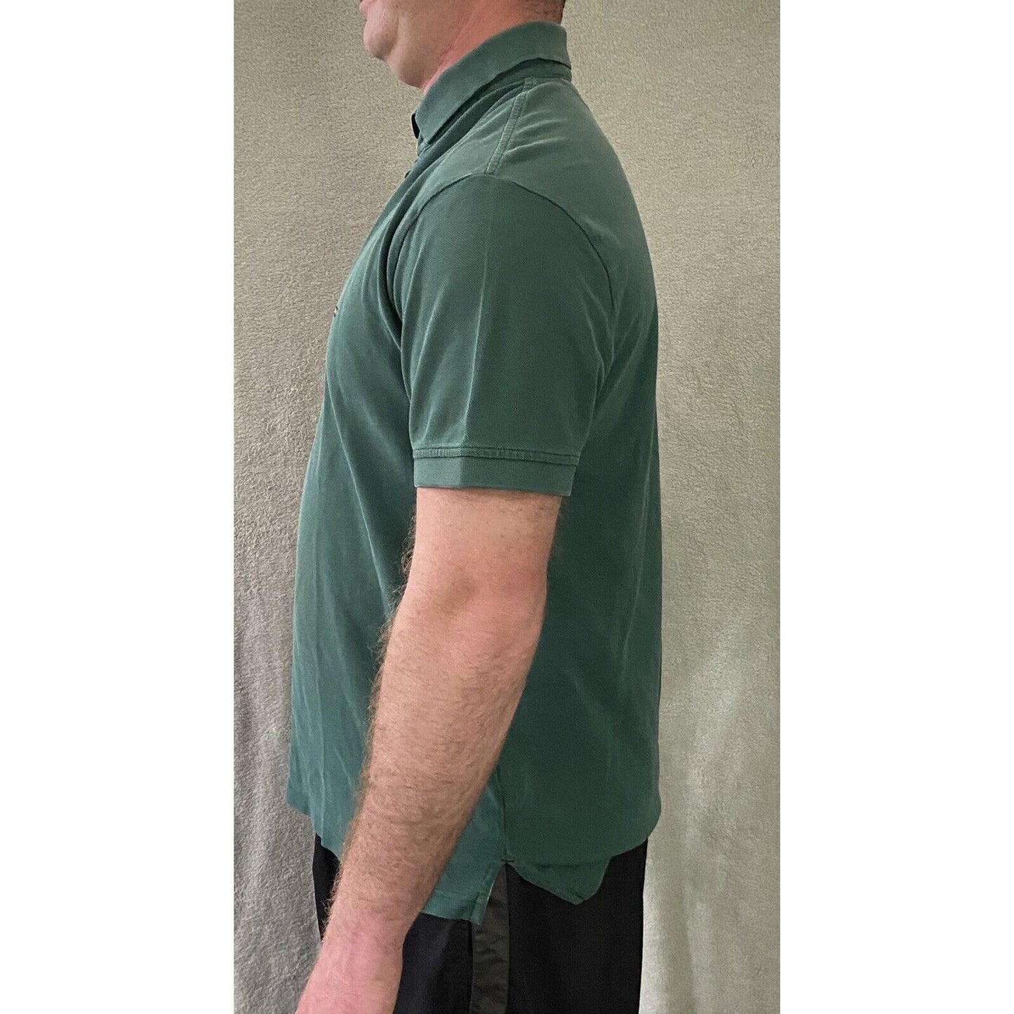 Tommy Hilfiger Green Men’s Large Cotton Polo Shirt