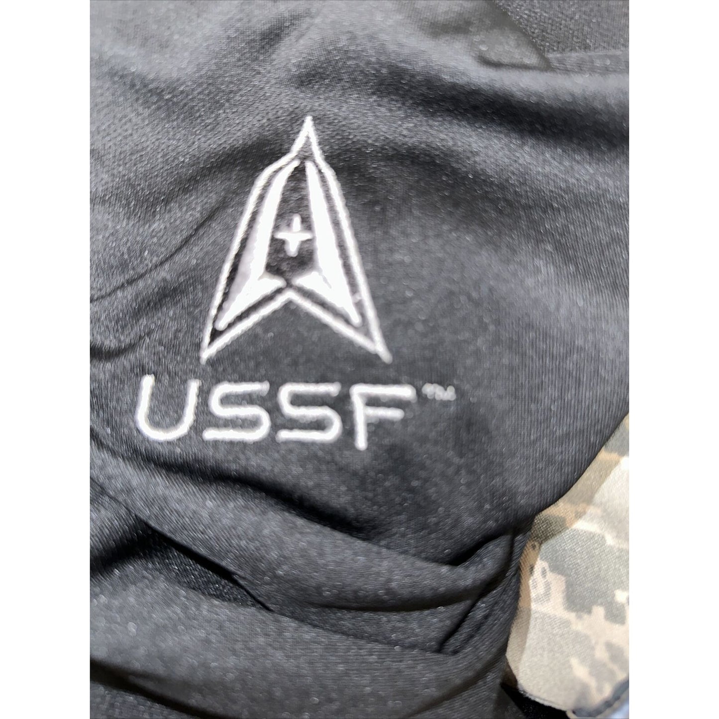 Men’s USSF Space Force Black Port Authority Medium Polo Shirt Short  Sleeves