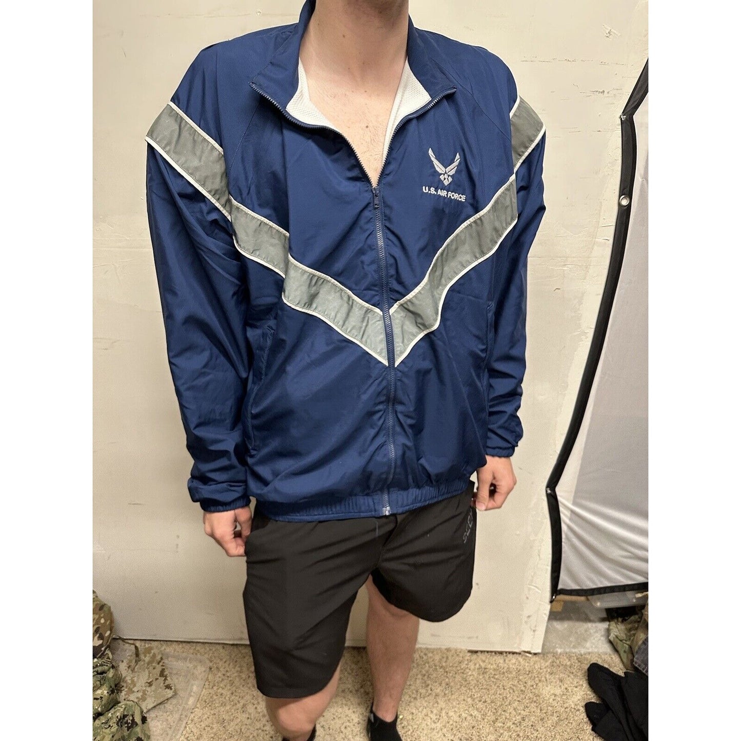 Men’s Medium Long Us Air Force Improved Pt Uniform Top Jacket Full Zip