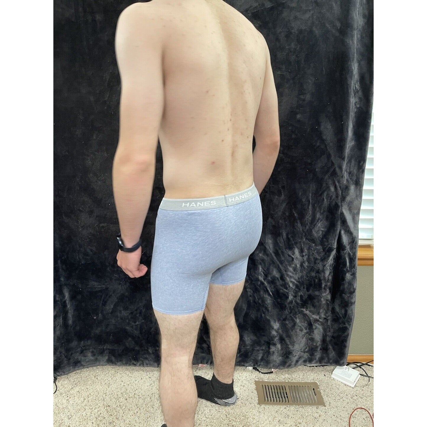 Men’s Light Blue Hanes Comfort Flex Small Boxer Briefs New