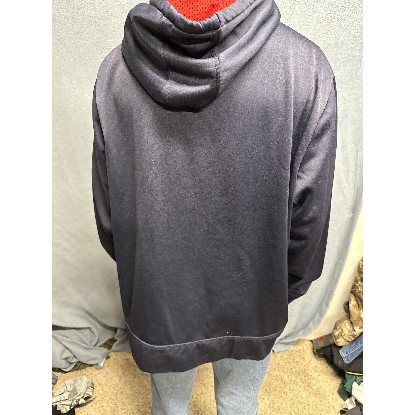 Men’s Dark Blue And Red AND1 Pullover Hoodie 2XL