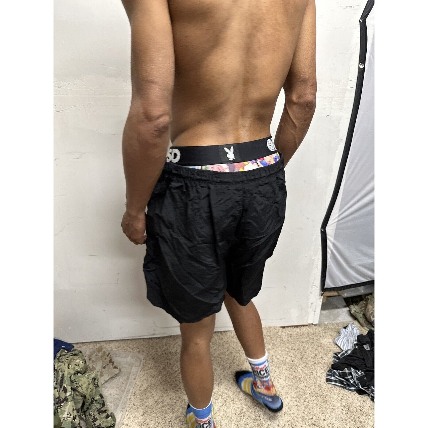 Men’s Army Pt Shorts Black Older Style Fits Like Large