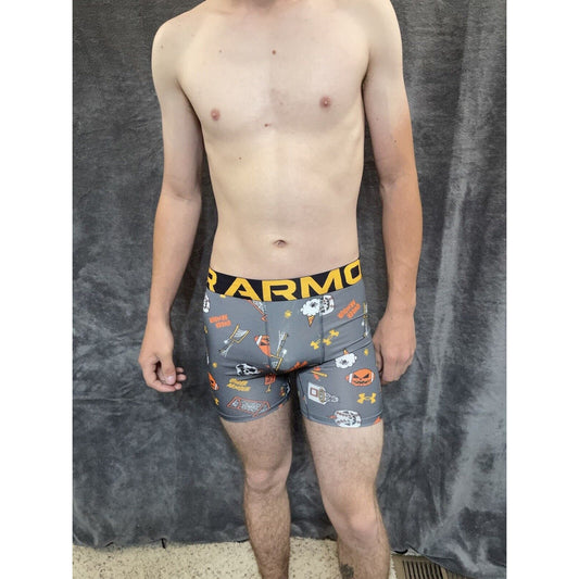 boy's youth large halloween theme under armour compression boxer brief