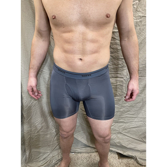 Men's Soffe base layer gunmetal compression shorts XL  New And Never Worn