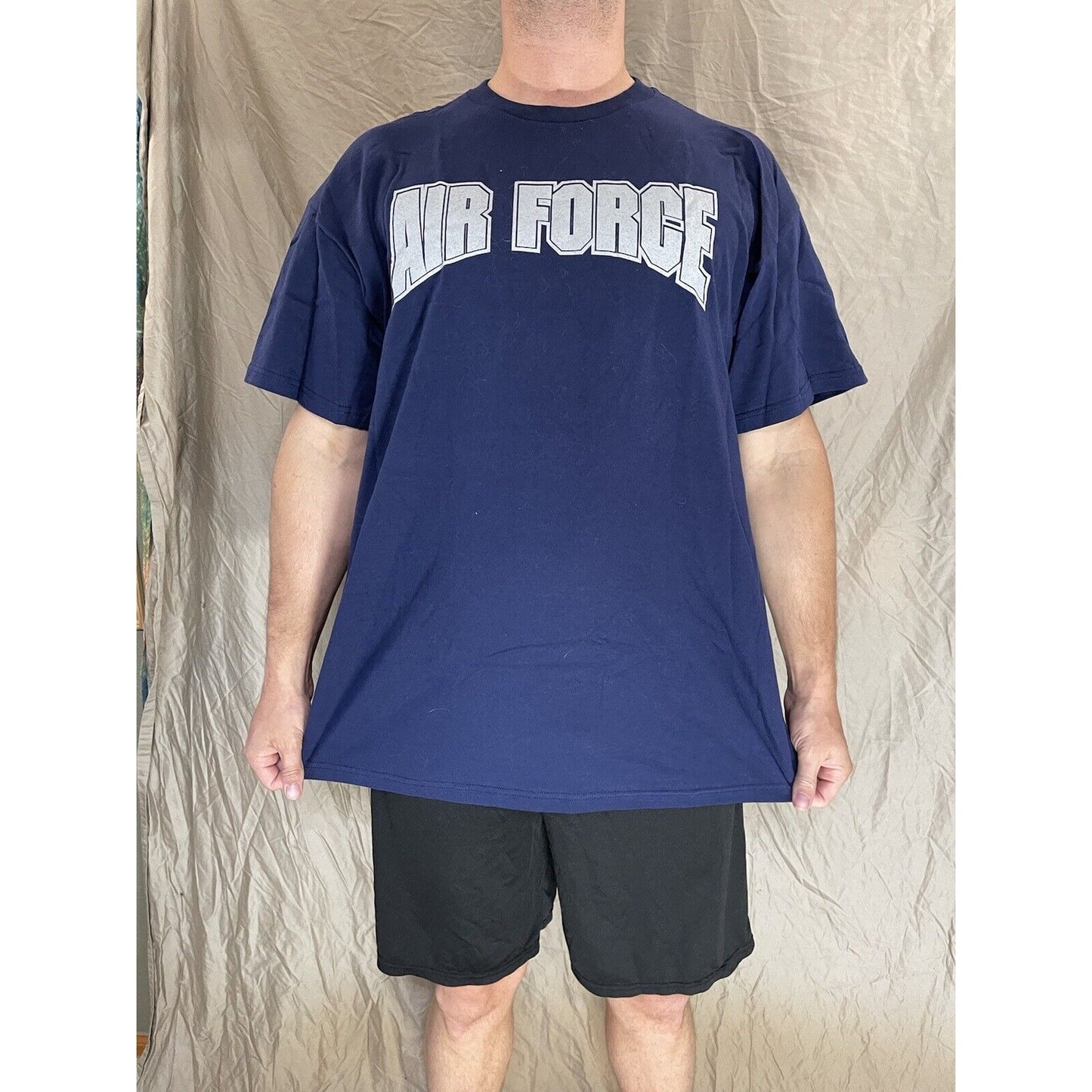 men's navy blue air force short sleeve t-shirt 2XL