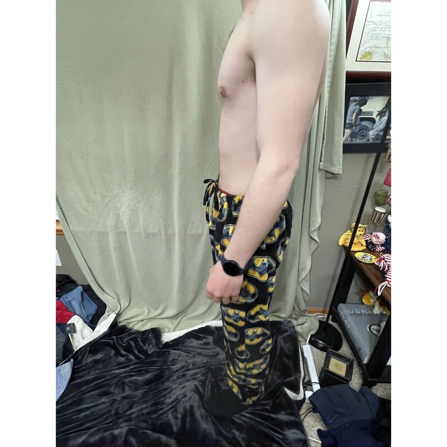 Men’s Large Batman Flannel Pajamas Sleepwear