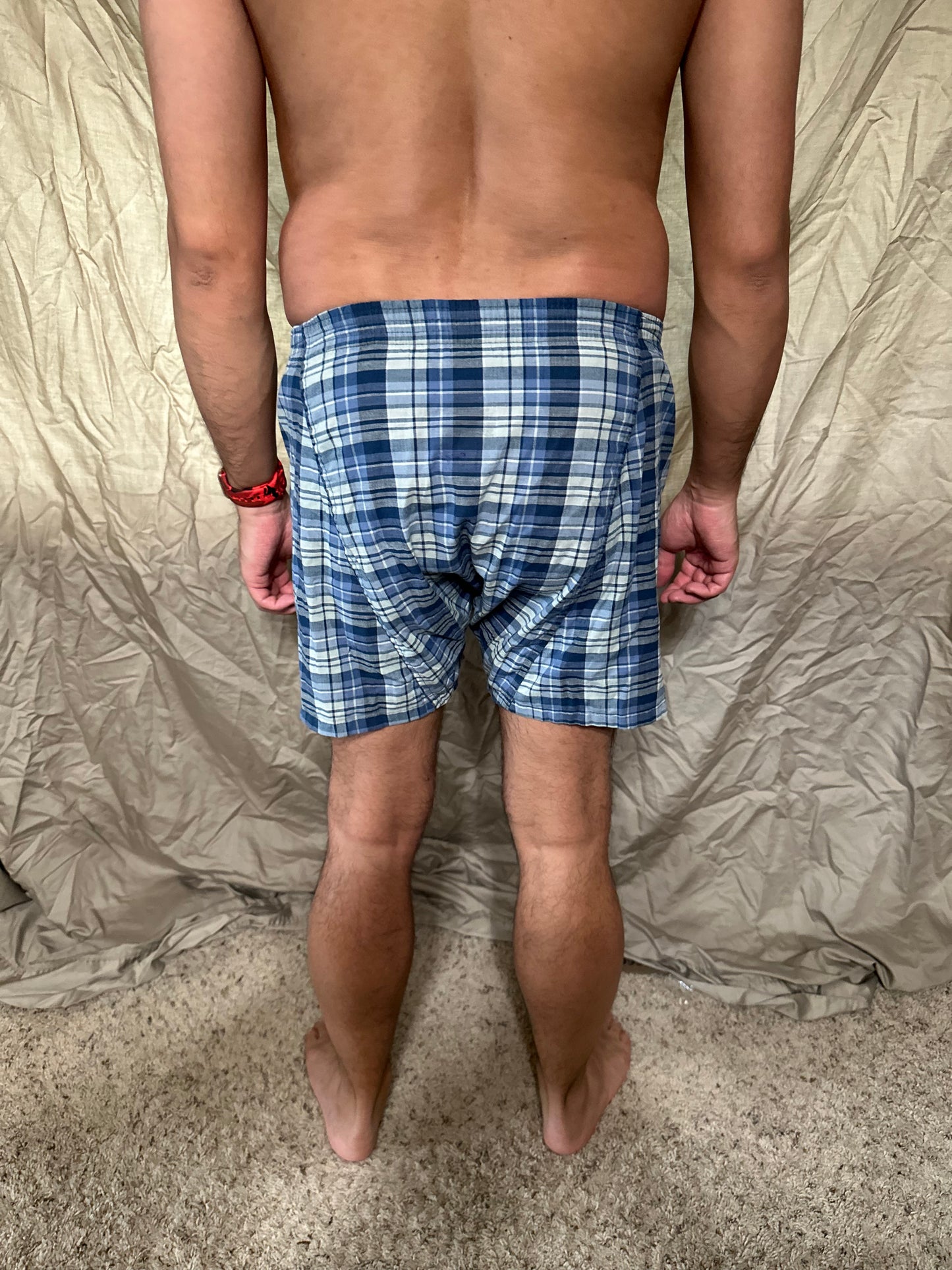 Men’s George blue plaid boxers size small boxer shorts