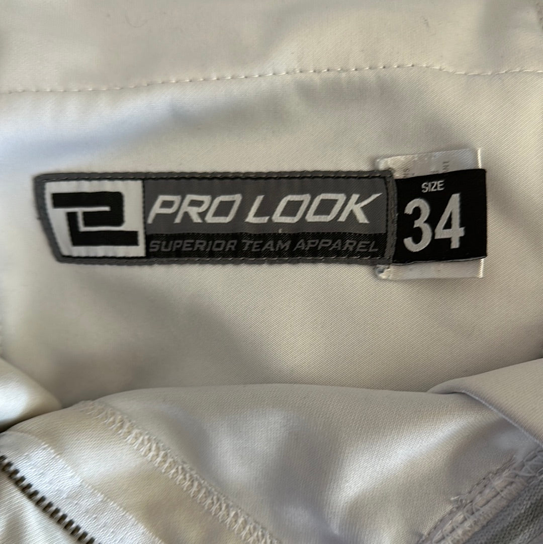 Men’s prolook size 34 white baseball pants