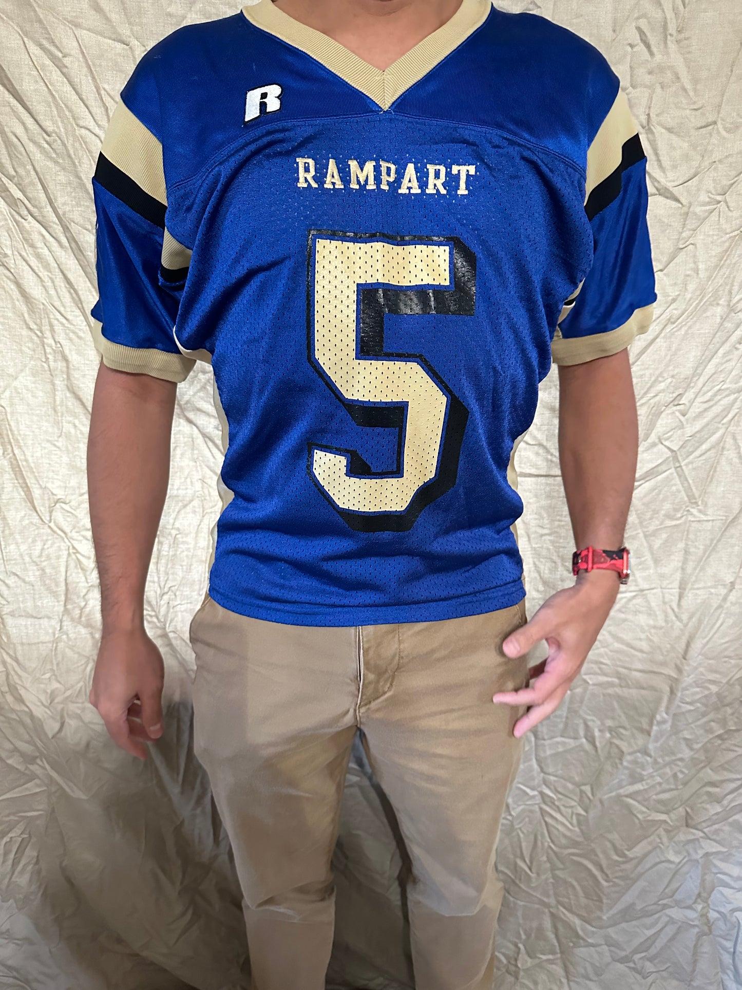 Teen youth large rampart ridge high school football jersey russell athletics