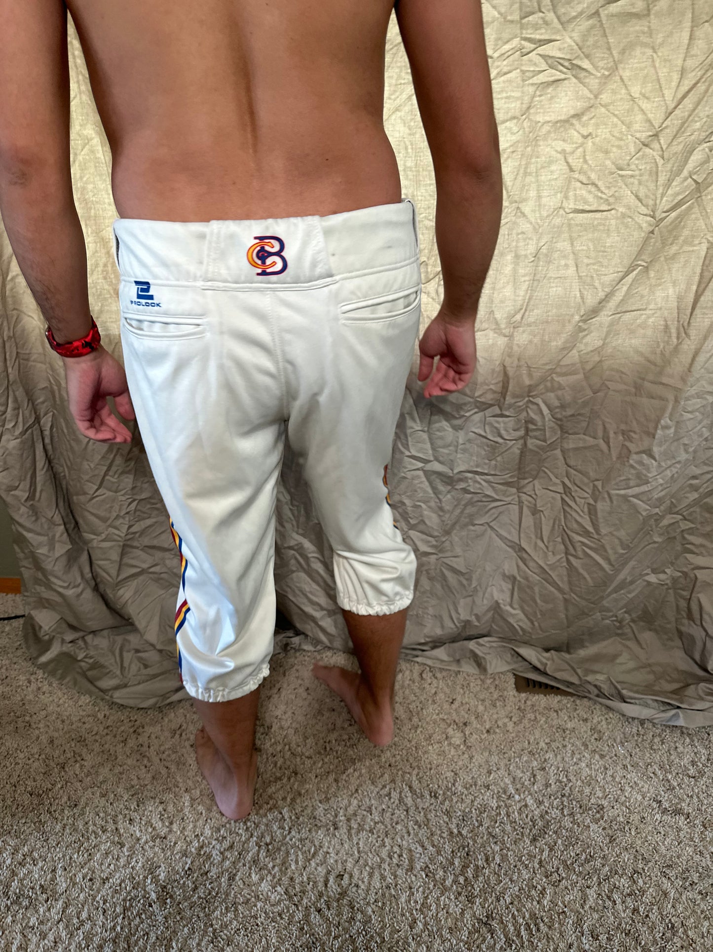 Men’s prolook size 34 white baseball pants