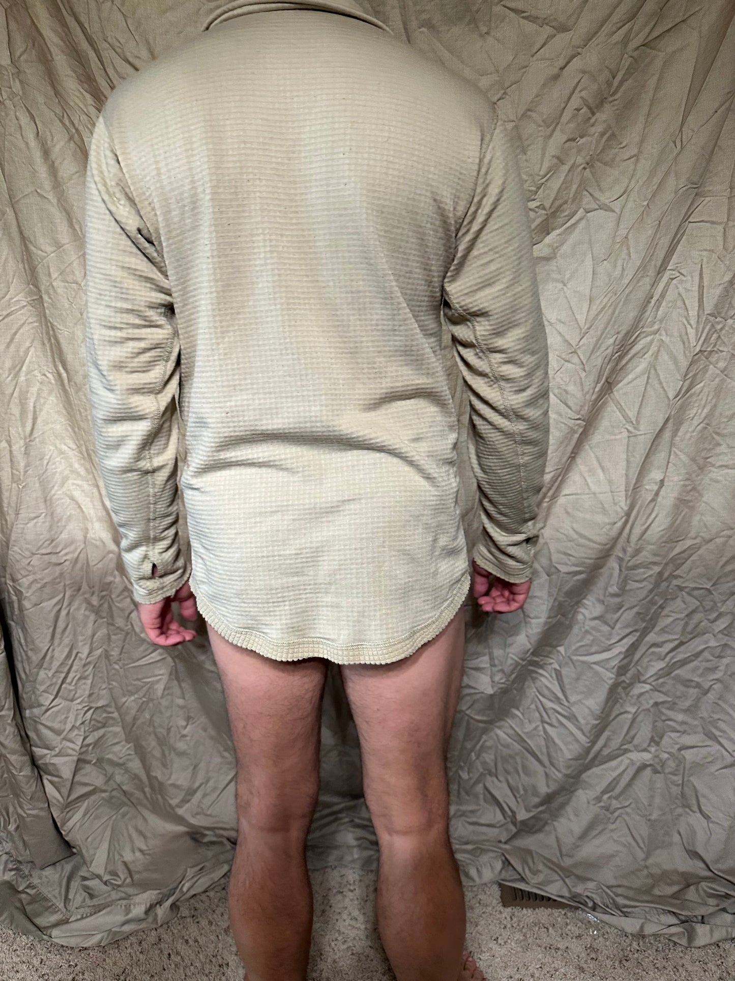 Men’s tan cold weather 1/4 zip cold weather shirt long sleeved gen iii