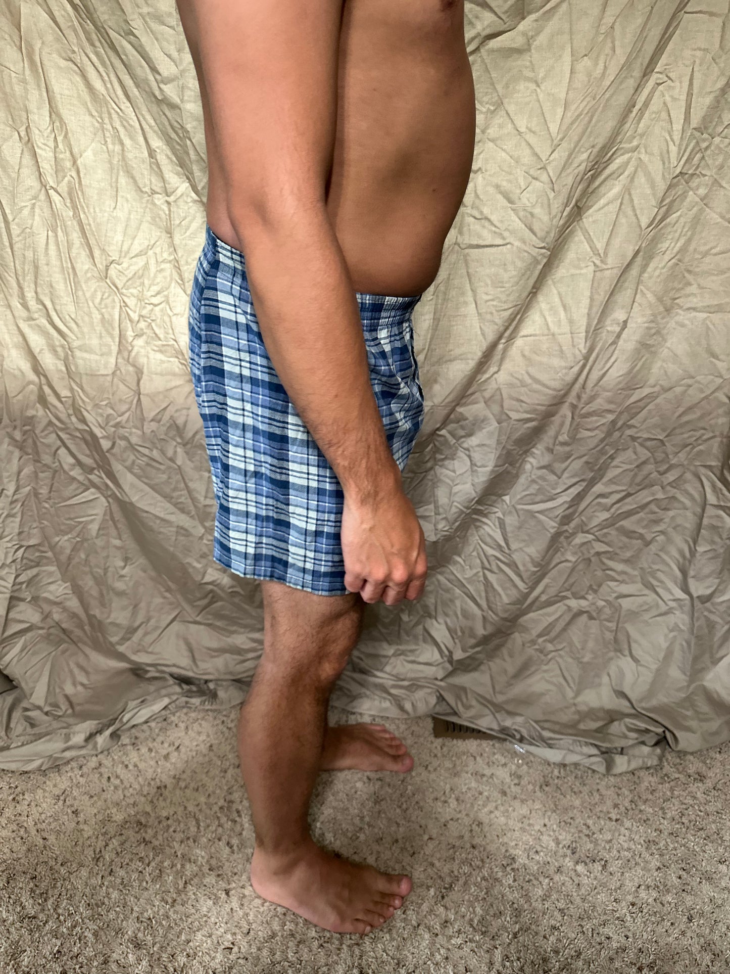 Men’s George blue plaid boxers size small boxer shorts