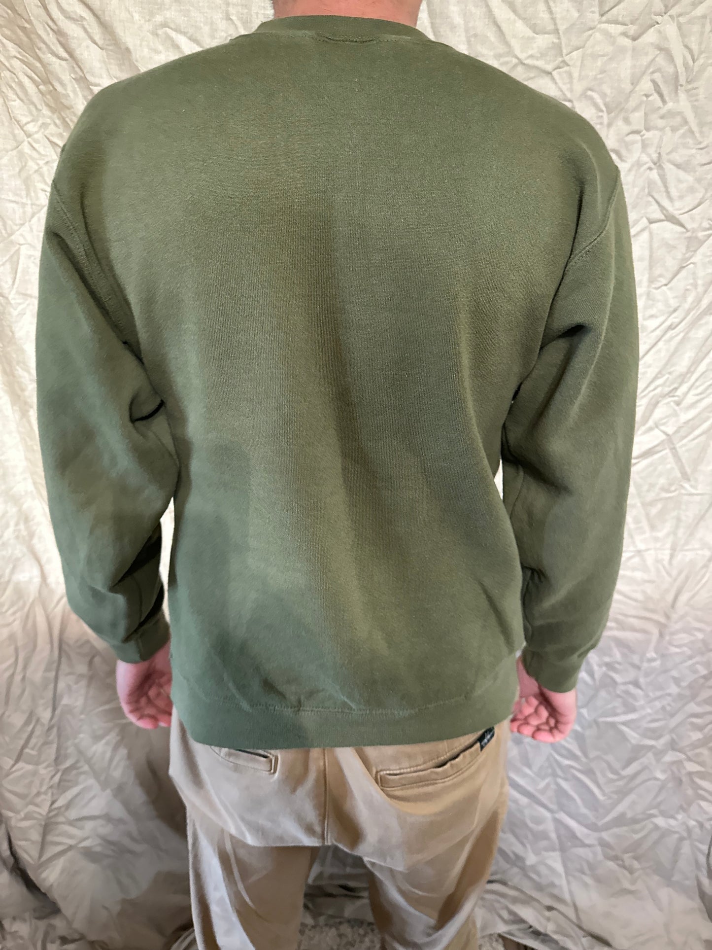 Men’s usmc marine corps soffe green pullover sweater athletic size small