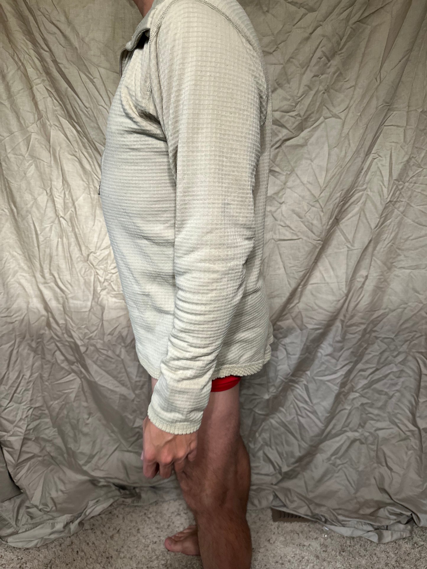 Men’s tan cold weather 1/4 zip cold weather shirt long sleeved gen iii