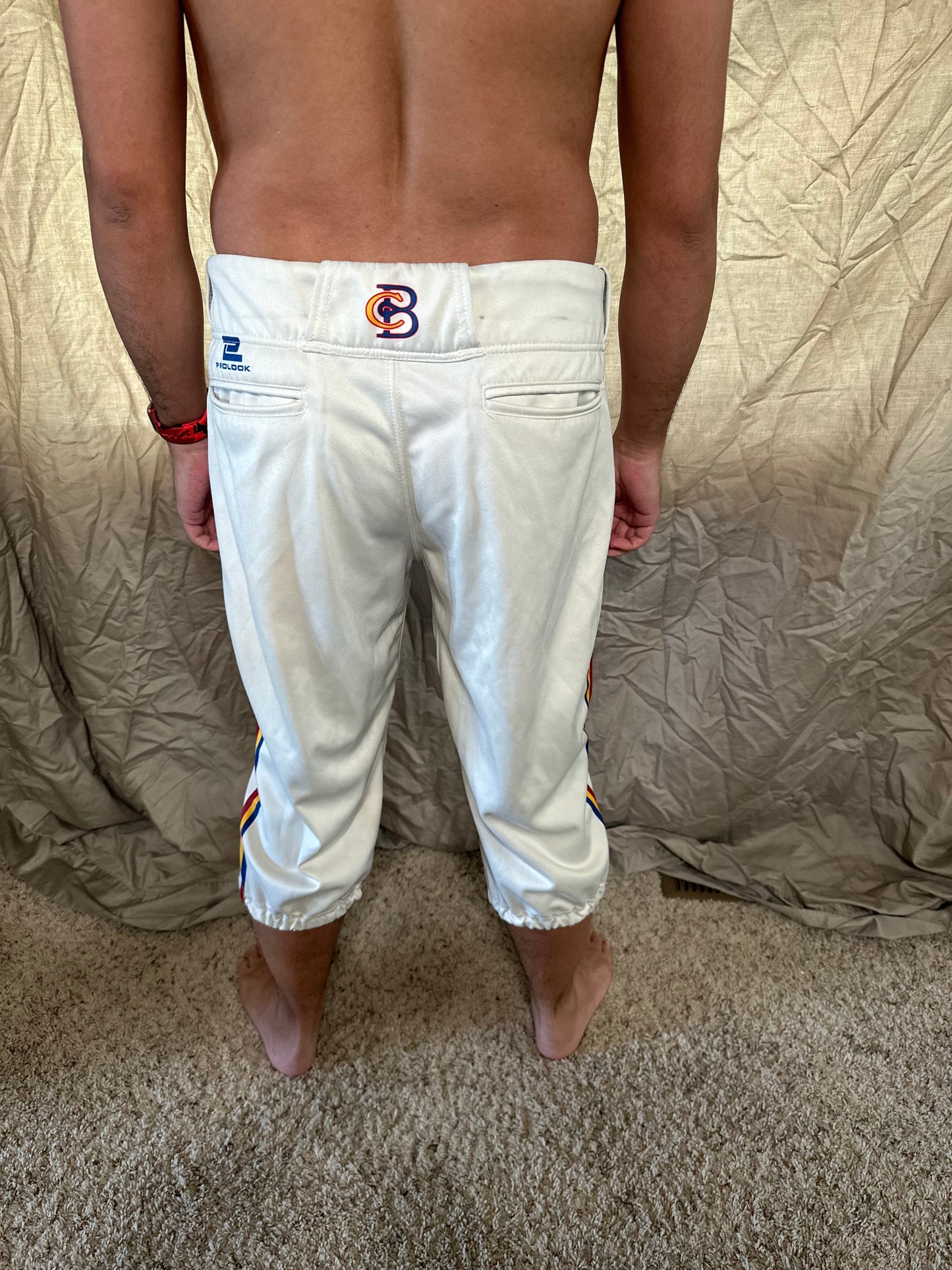 Men’s prolook size 34 white baseball pants