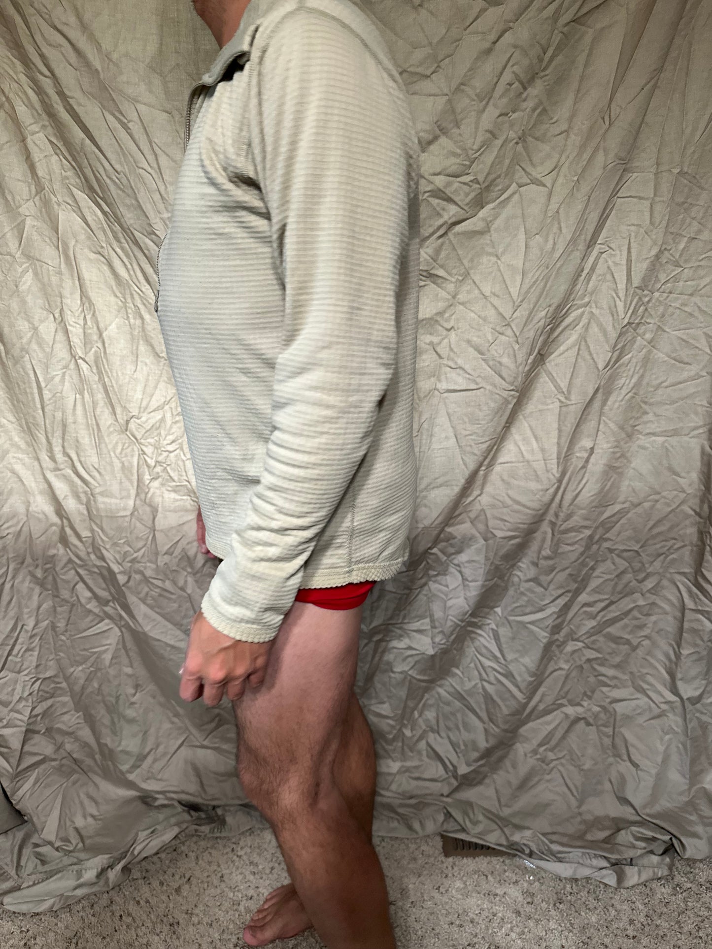 Men’s tan cold weather 1/4 zip cold weather shirt long sleeved gen iii