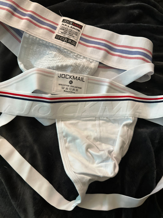 XXL jockstraps set of 2 white