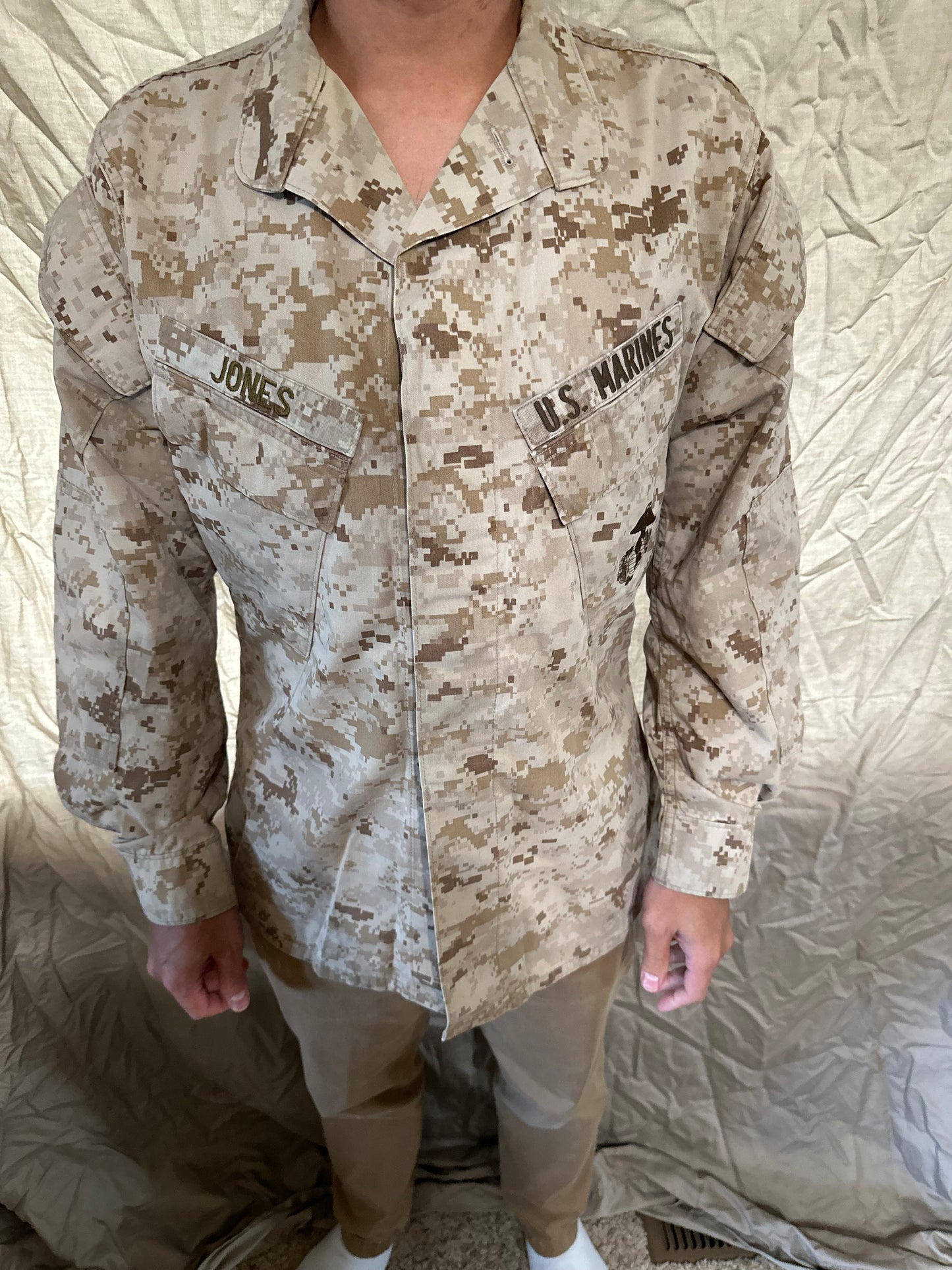 Men’s desert marpat usmc marine corps small regular blouse top