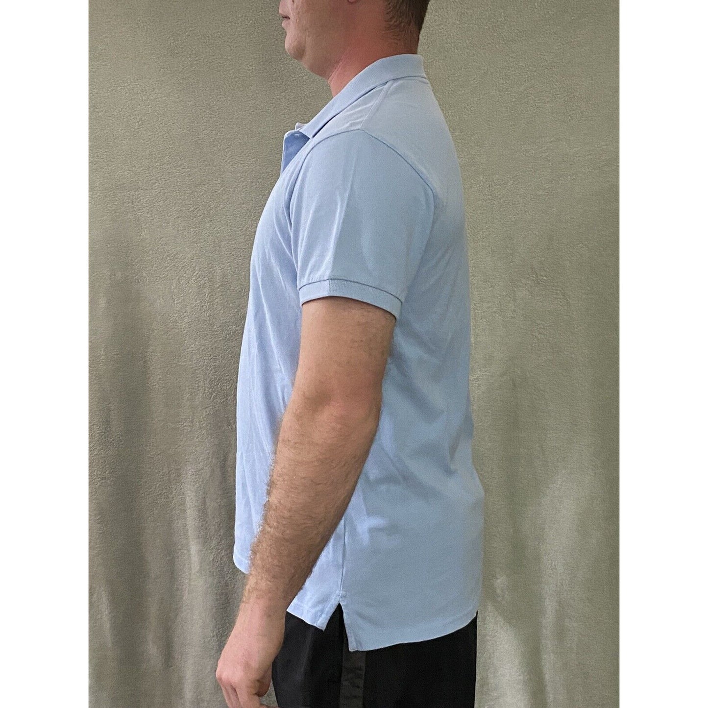 Banana Republic Light Blue Periwinkle Men’s Large Fitted Cotton Polo Shirt