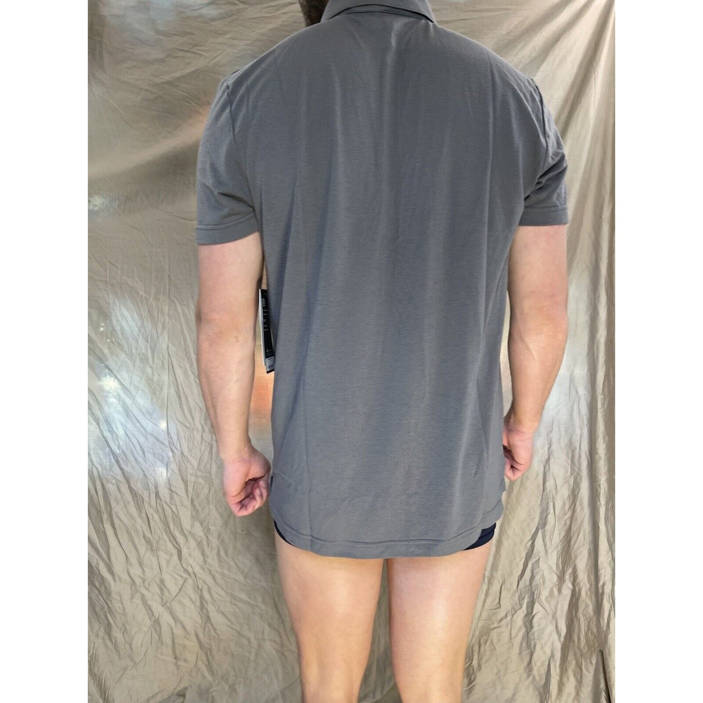 men's gray MSX michael strahan large castle rock polo shirt