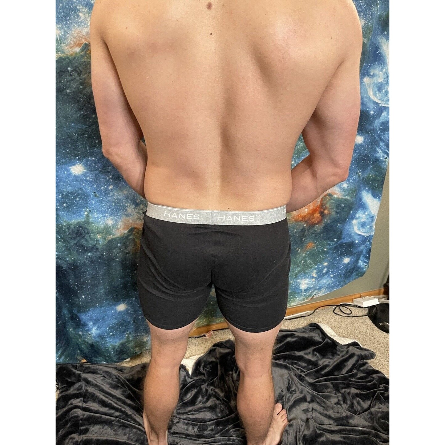 Men’s Hanes Medium Black Boxer briefs new and unworn