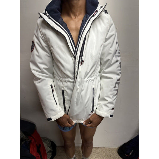 Tommy Hilfiger 3-in-1 All Weather Systems Anorak Jacket L White Navy Women Large