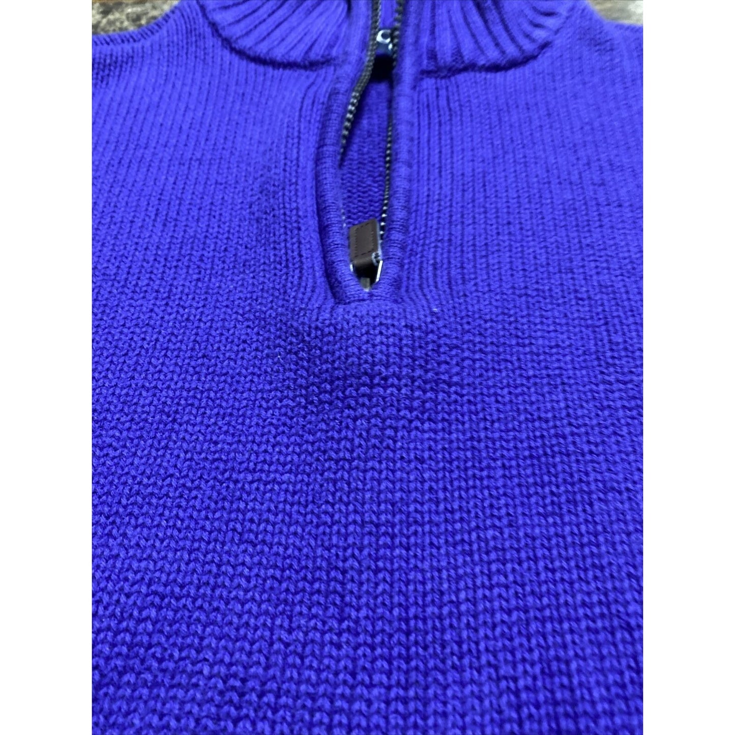 Chaps Men’s Medium Bright Purple 1/4-zip Cotton Pullover Sweatshirt