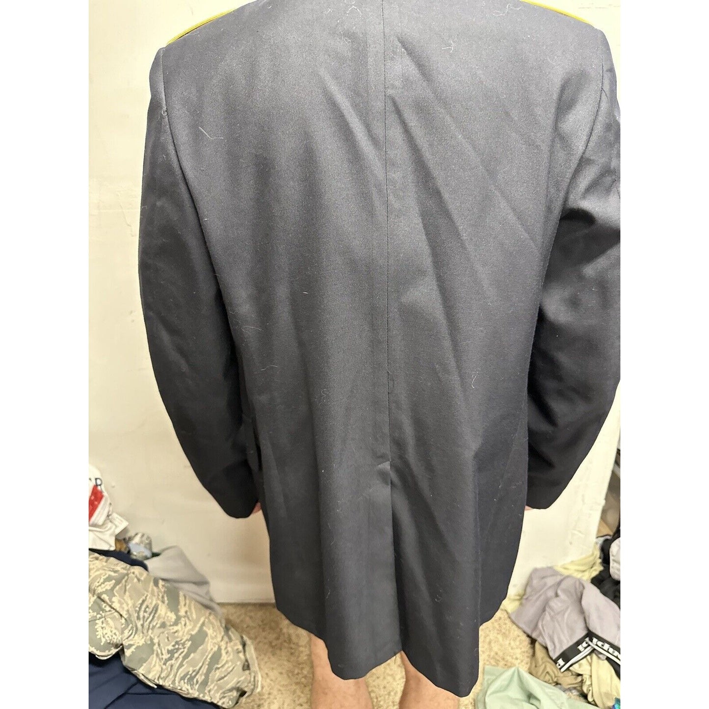 Men’s Army Coat Poly Wool Army Blue 450 42 LC Uniform Service Dress Top Coat
