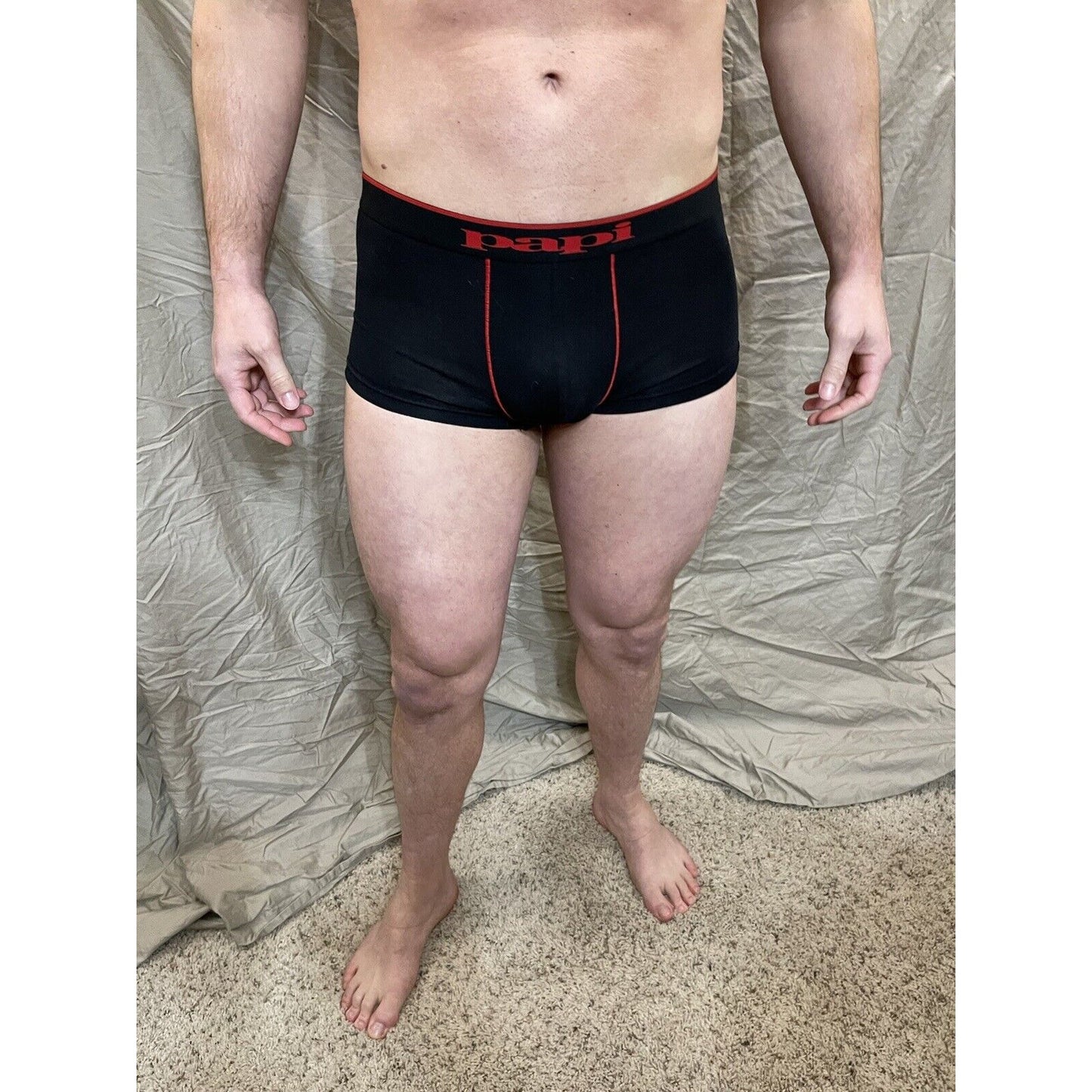 men's papi trunk small black athletic cut briefs New And Unworn