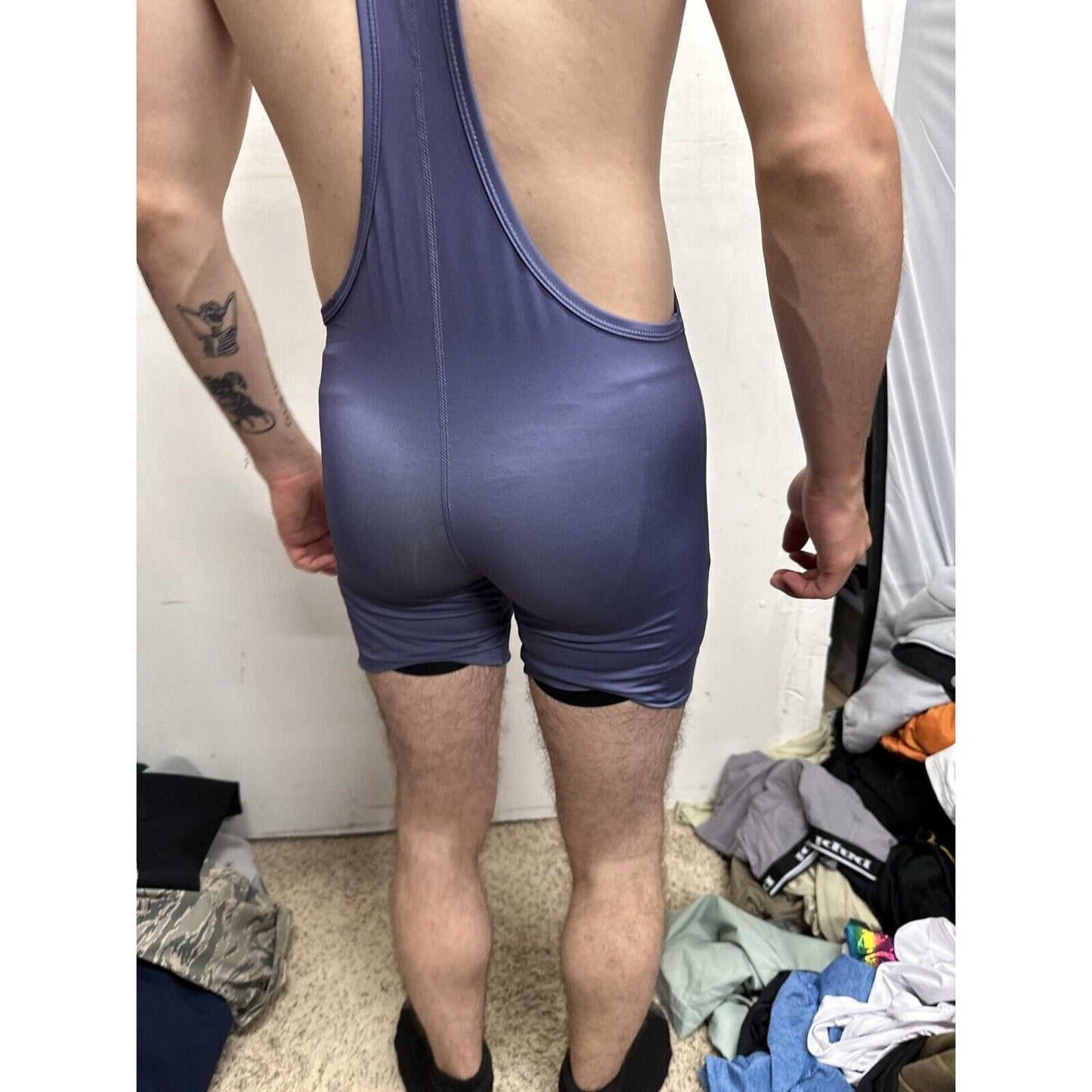 Men’s Gray Tauwell Wrestling Singlet Medium