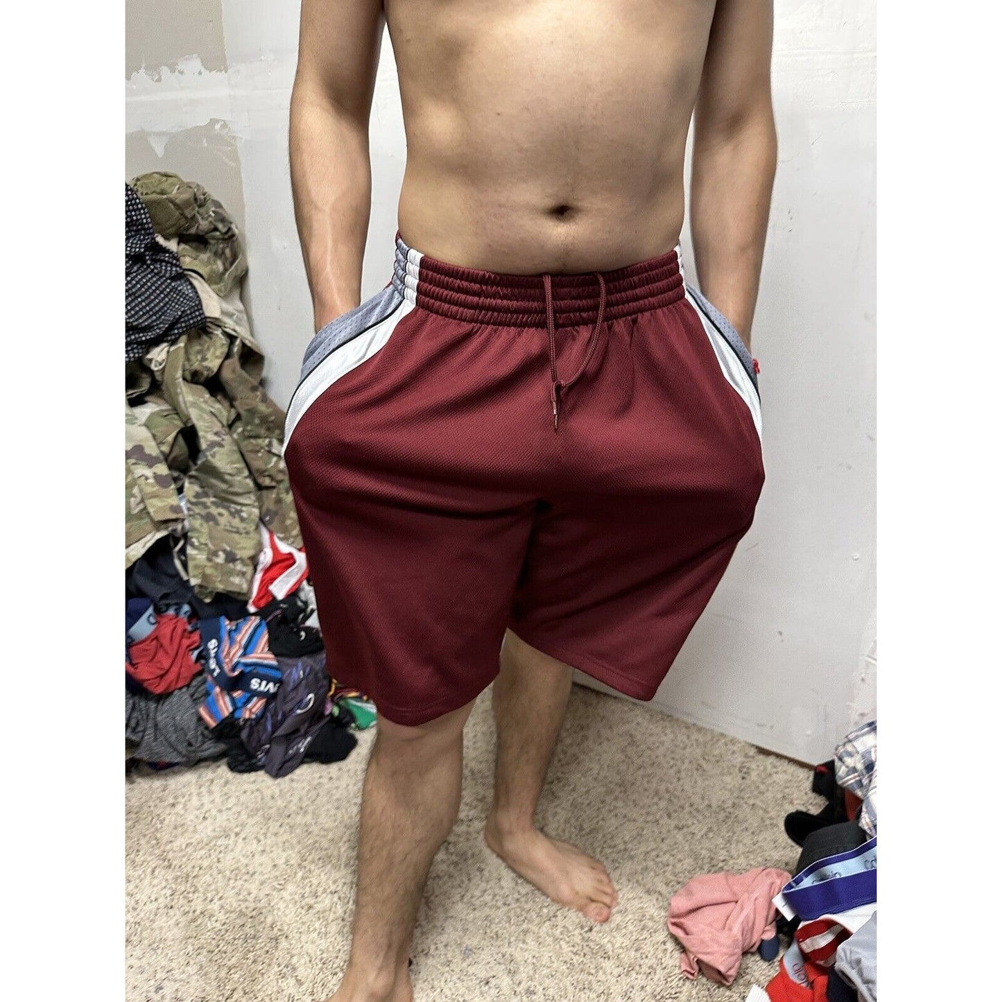 Men’s Maroon Simply For Sports Medium Athletic Shorts With Pockets