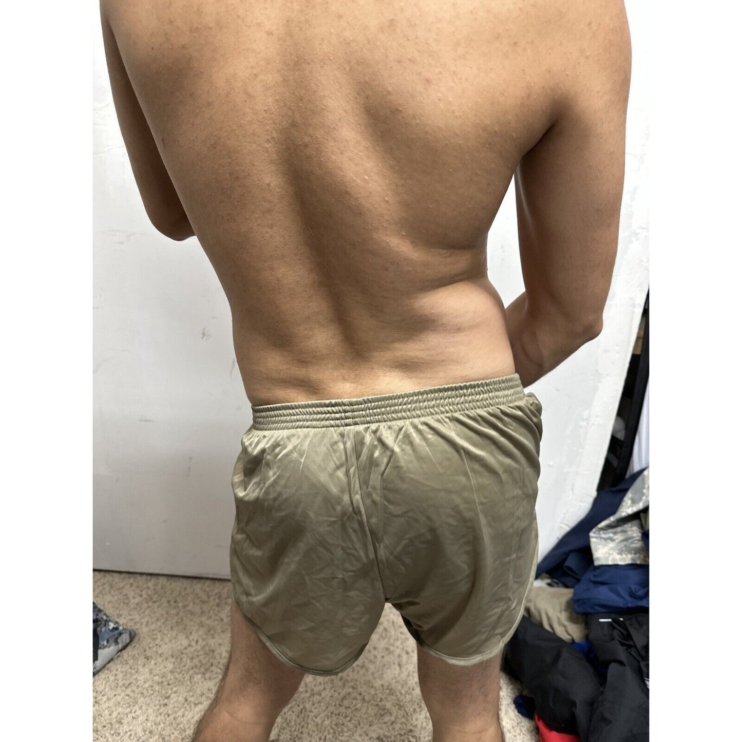 Tan Nylon Soffe Ranger Panties Silkies Running Track Shorts - Men's Medium