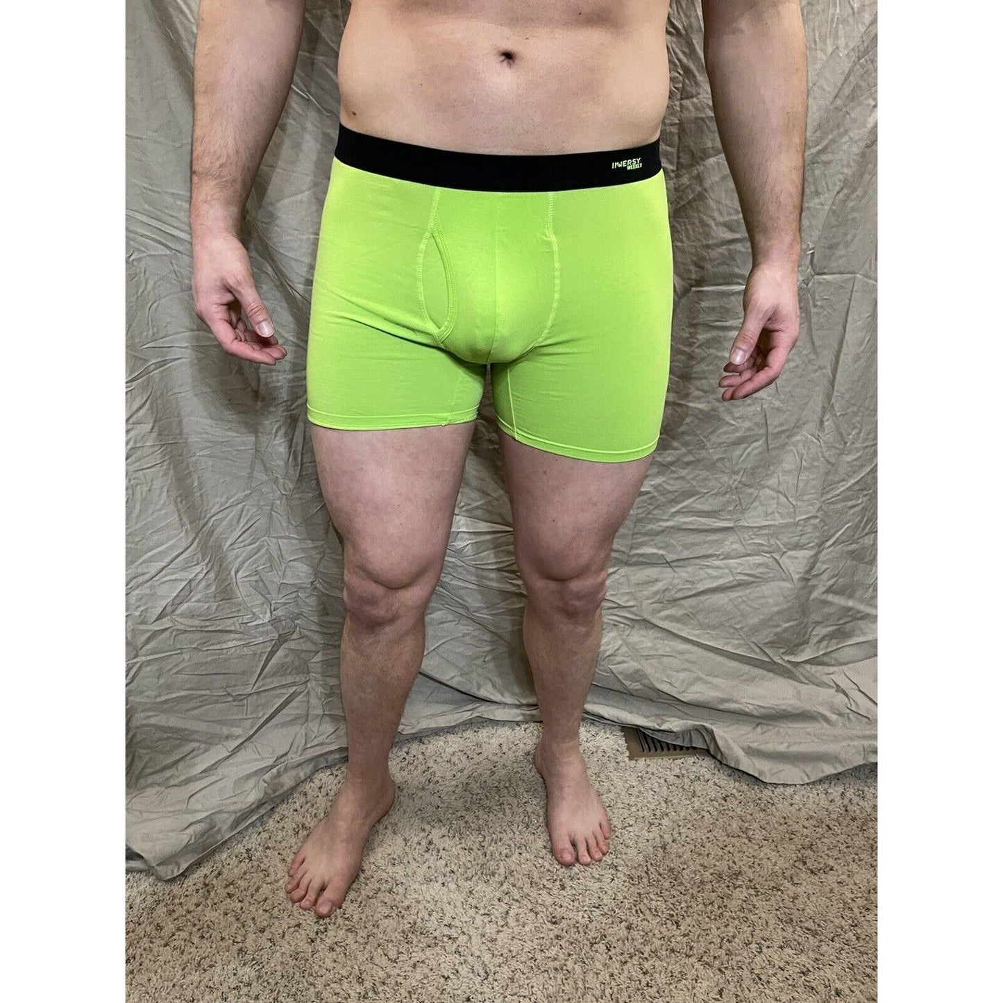 men's neon green inersy weekly medium boxer briefs