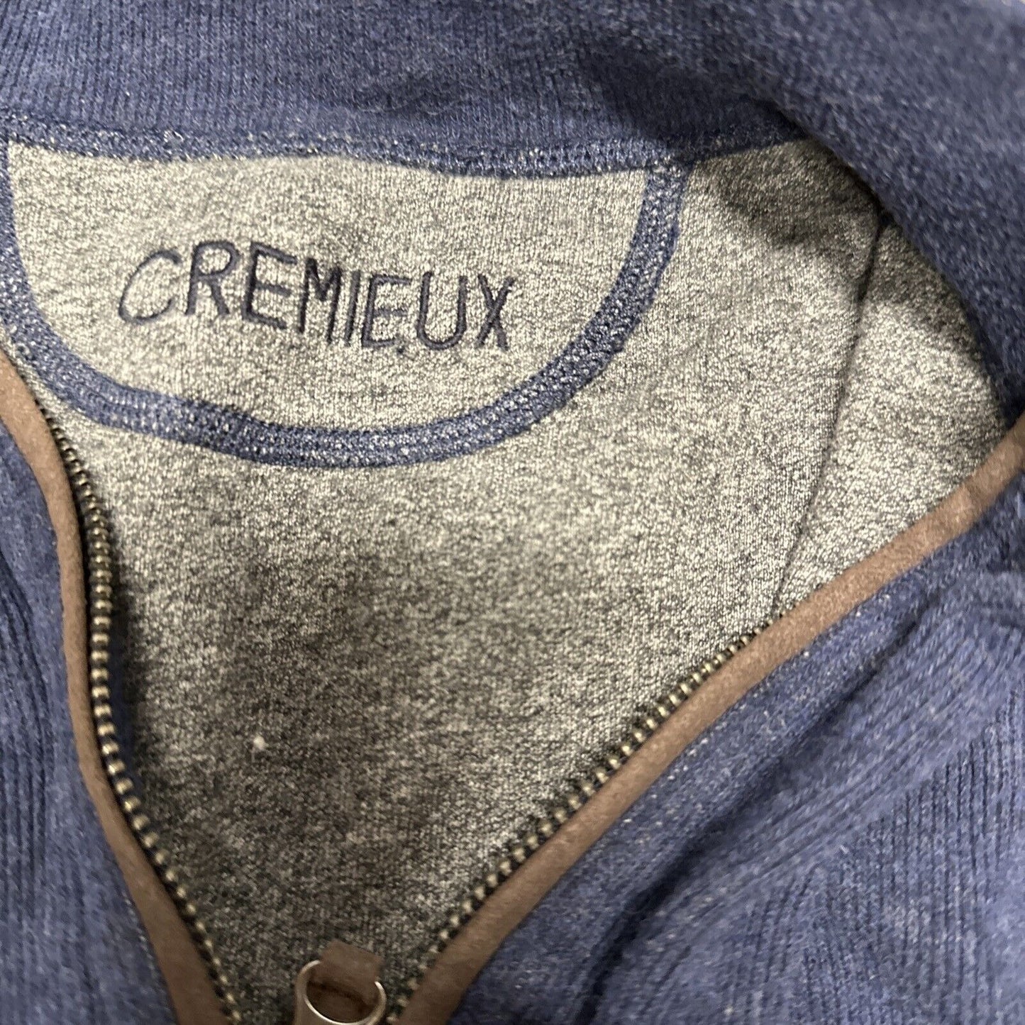 Men’s Dark Blue Medium Cremieux 1/4 Zip Long Sleep Pullover Sweater
