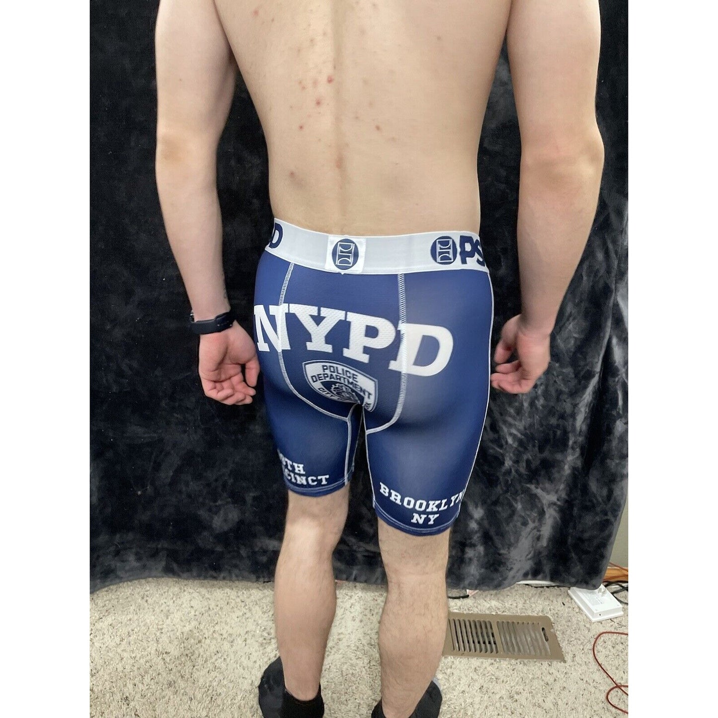 Men’s PSD Large NYPD New York Police Boxer Briefs Blue