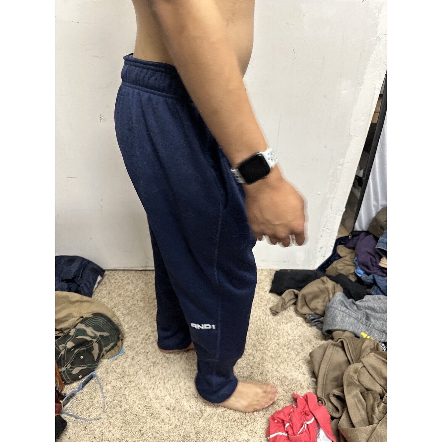 Men’s AND1 Dark Blue Medium Sweat Pants Polyester