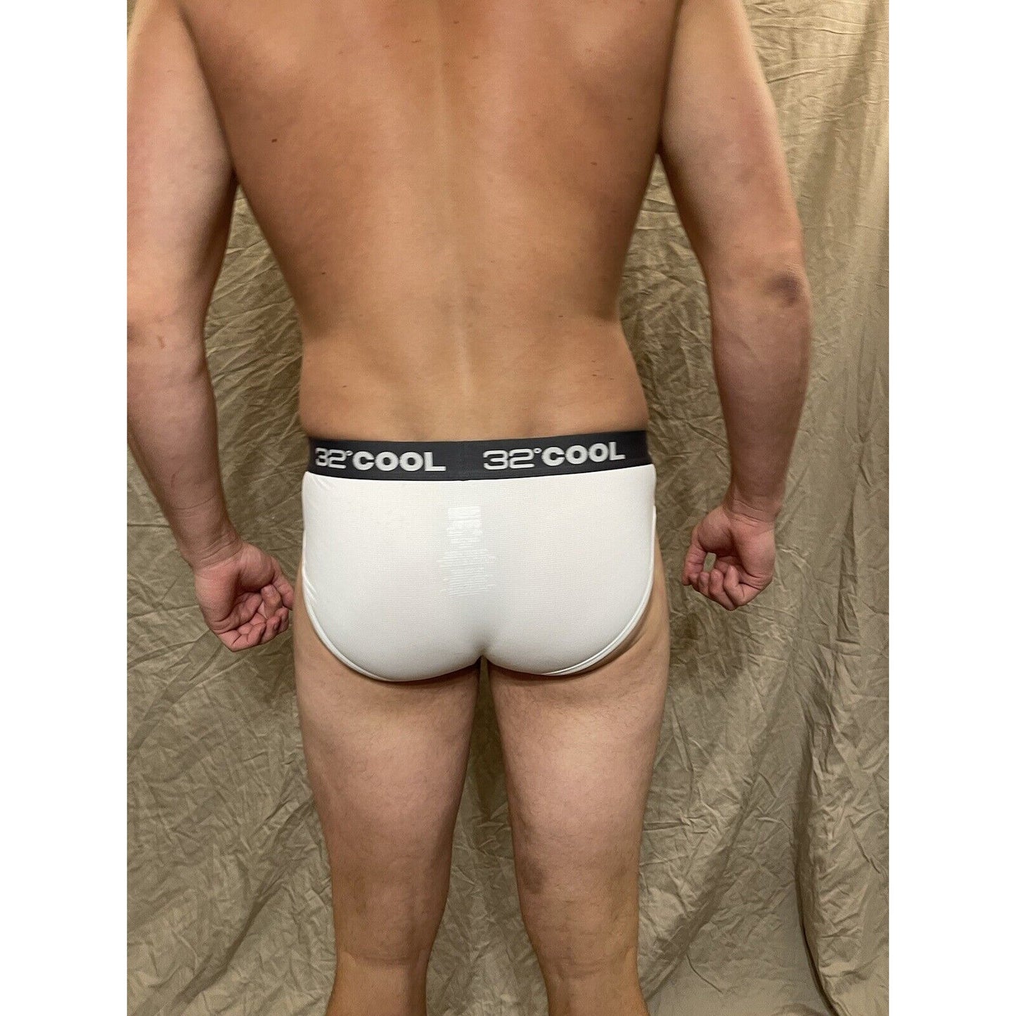 men's 32 degrees cool white compression brief athletic Extra Large