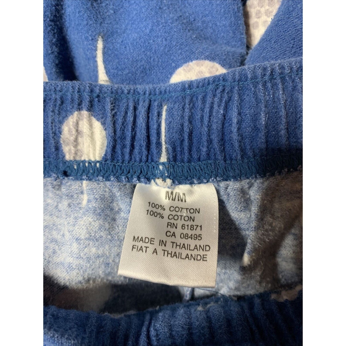 Men's Golf Ball Tee Blue Pajama Bottoms Lounge Pants Size Medium