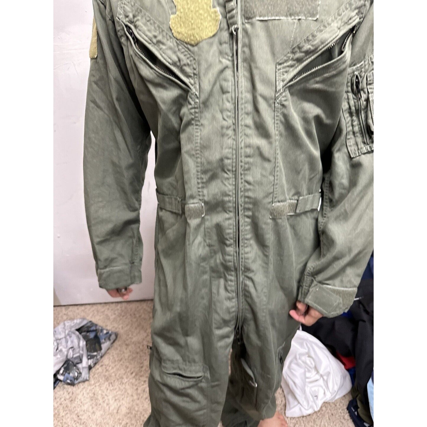 Men’s 42R Summer Fire Resistant USAF Military Uniform Flight Suit Major Rank