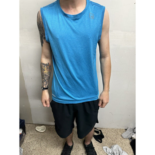 Men’s Teal Blue And1 Muscle Shirt Small Sleeveless