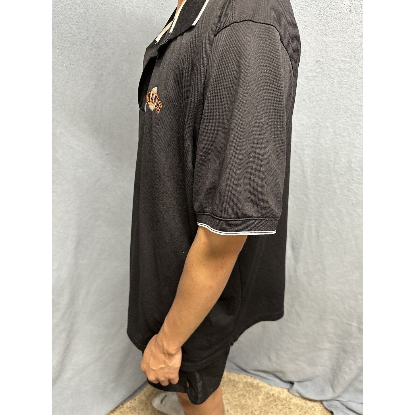 Men’s Black Antigua XXL San Francisco Giants Baseball Polo Shirt