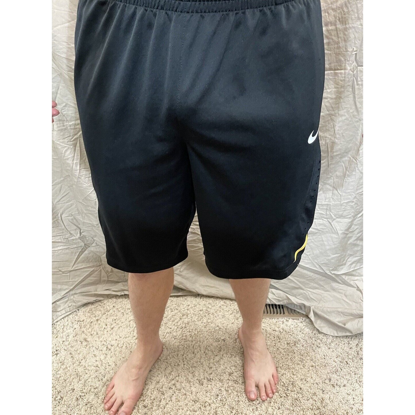 men's black nike dri-fit medium iowa shorts