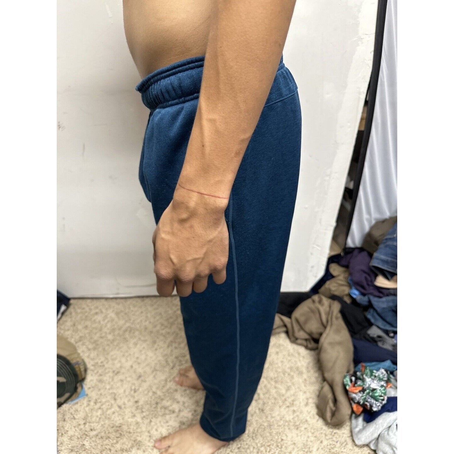 Men’s Russell Small Dri Power Blue Sweatpants With Pockets
